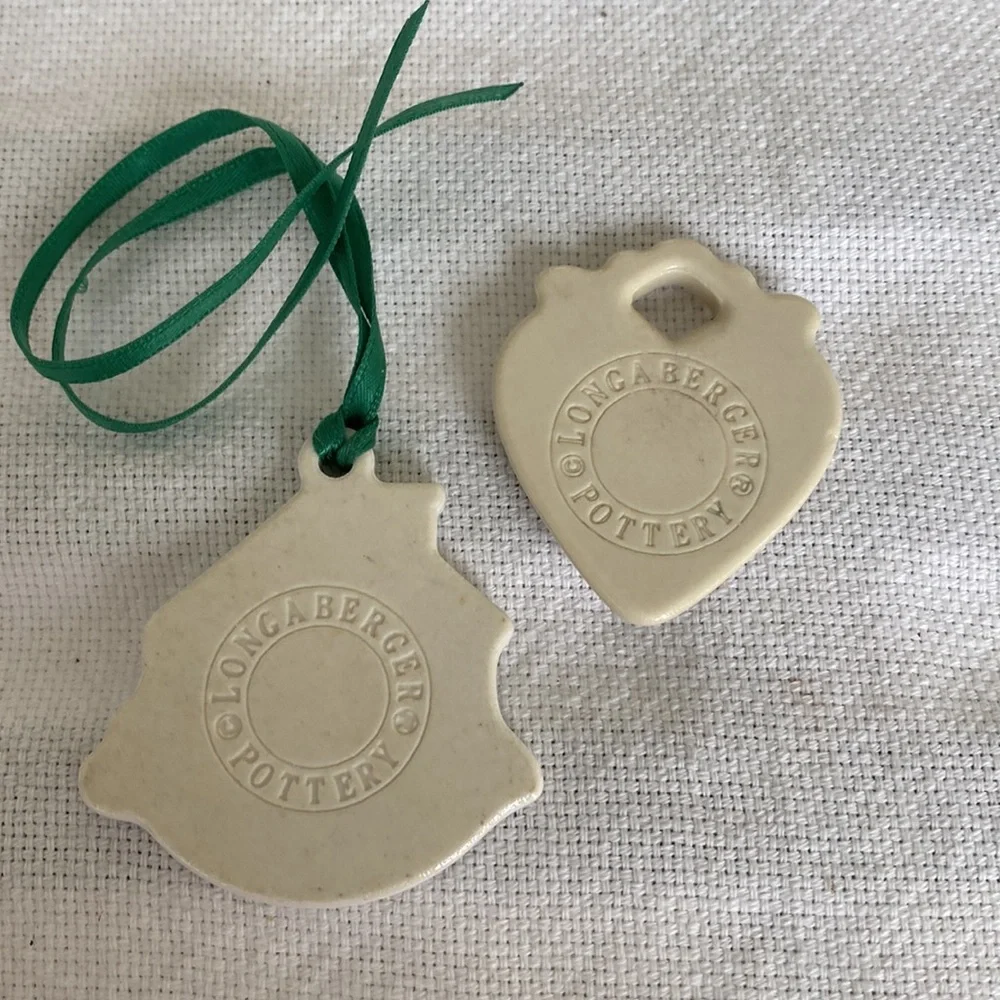 Longaberger Tie- Ons Ceramic Charms Vintage
